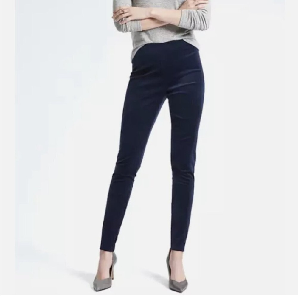 Banana Republic Blue Skinny Velvet Pants